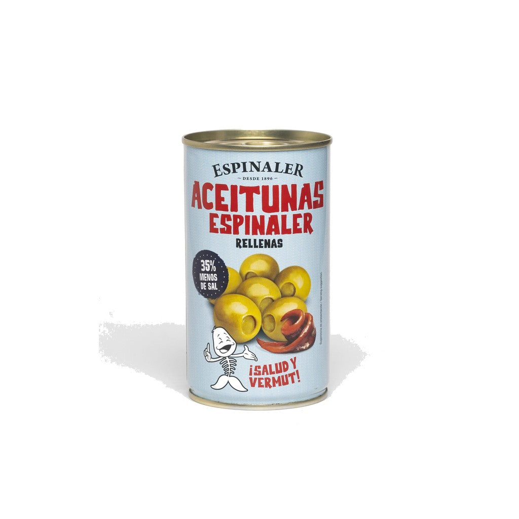 Espinaler Classic Aceitunas Rellenas DE Anchoa Bajas EN Sal 350g