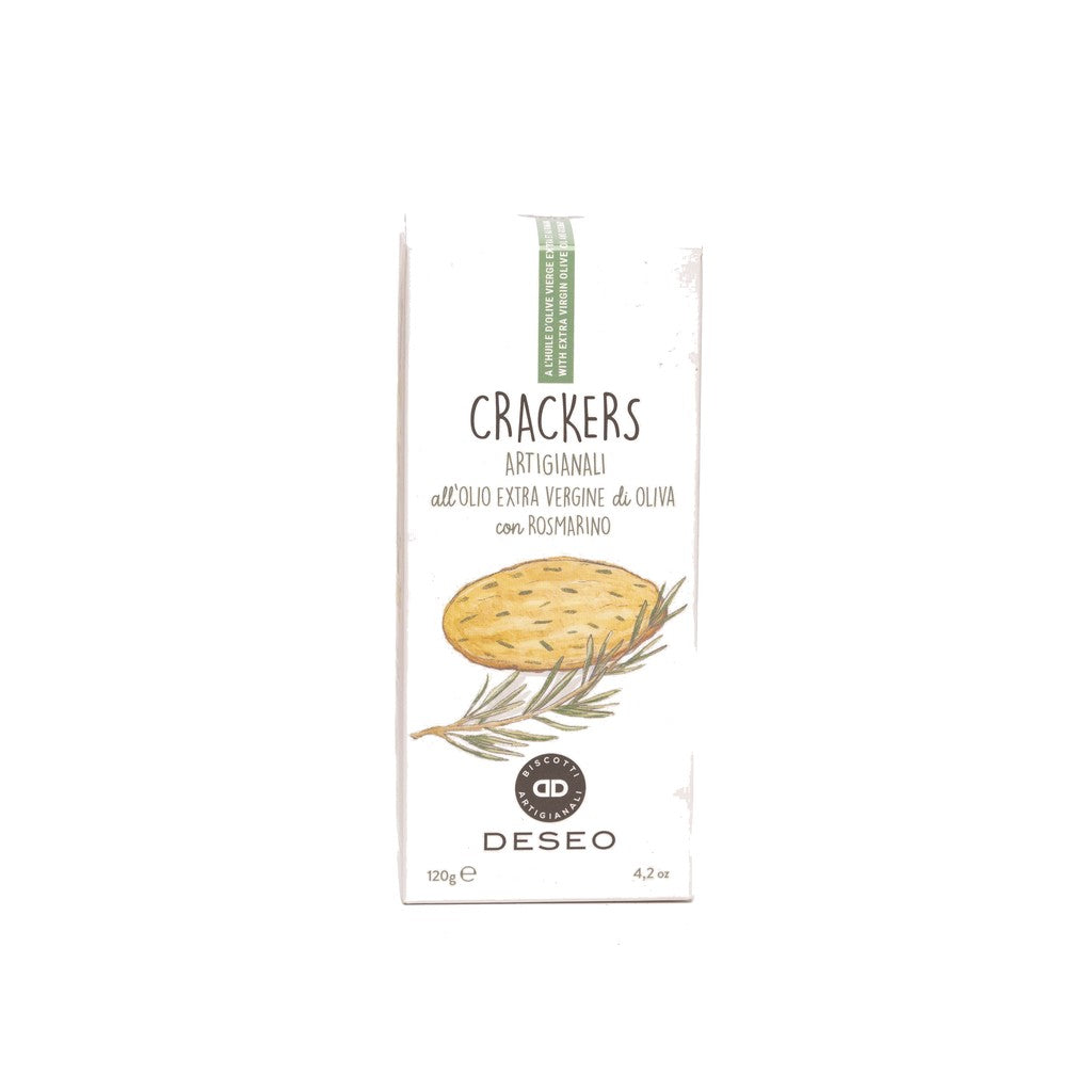 Deseo Crackers Artesanales Con Aceite DE Oliva Virgen Extra Y Romero 120g
