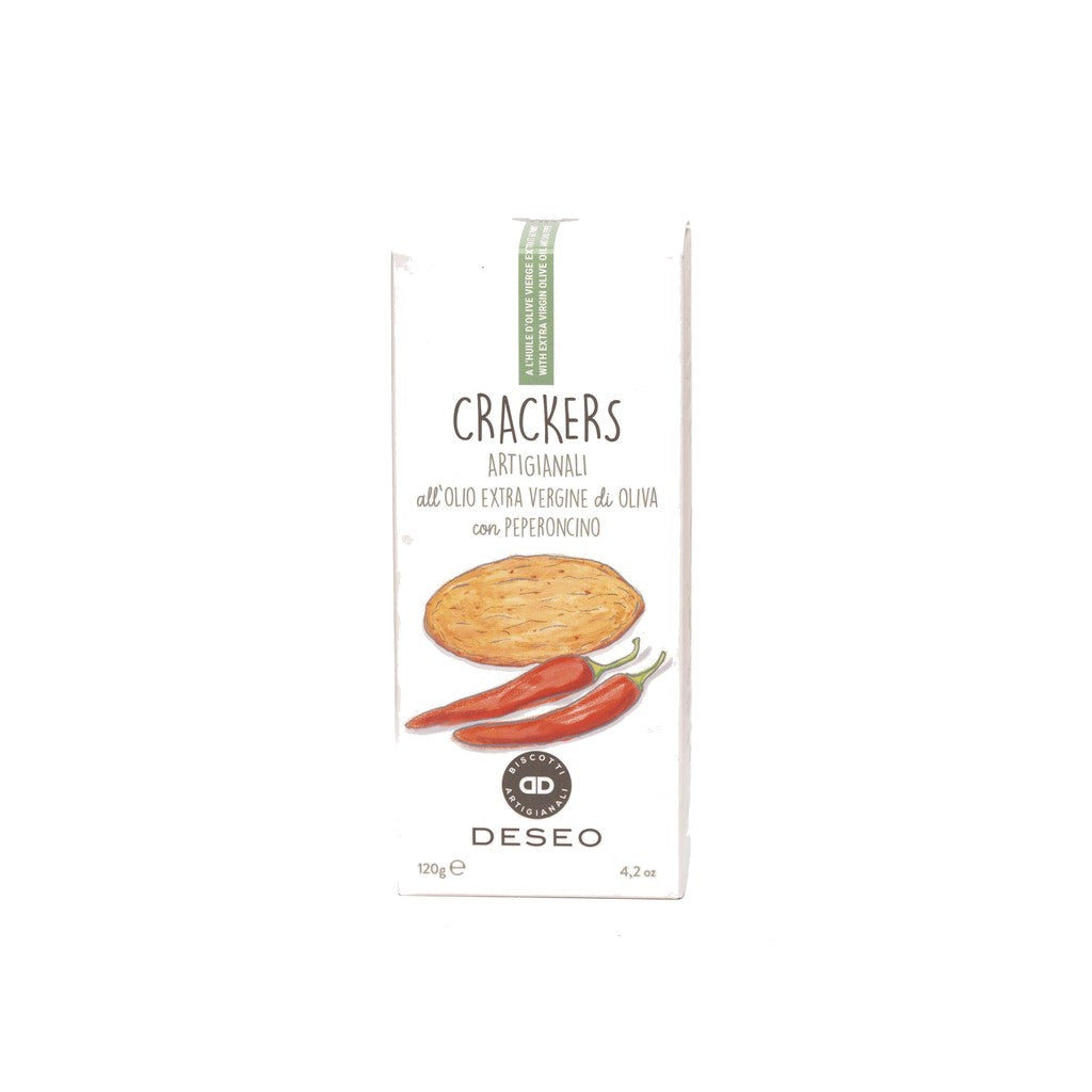 Deseo Crackers Artesanales Con Aceite DE Oliva Virgen Extra Y Guindilla 120g