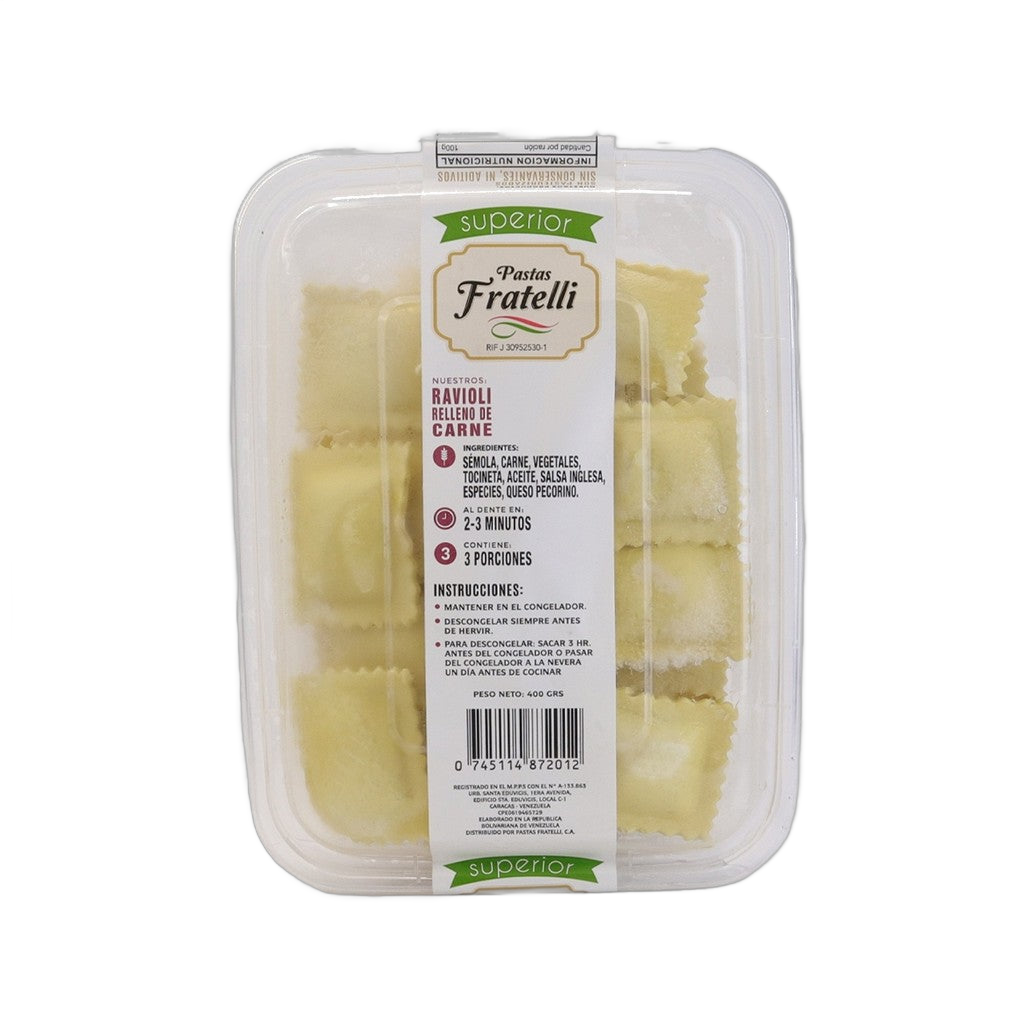 Fratelli Ravioli Carne 400g - Comprar online en Grand Gourmet Caracas con delivery
