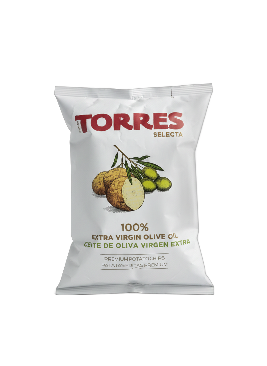 Torres Selecta olive oil packaging on a white background