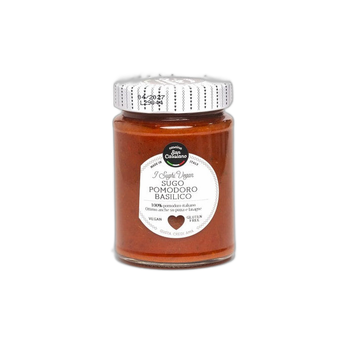 San Cassiano Sugo Di Pomodoro Con Basilico Ivegan 290g - Comprar online en Grand Gourmet Caracas con delivery