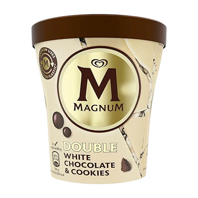 Helado Magnum Double White Chocolate & Cookies Envase 440 ml