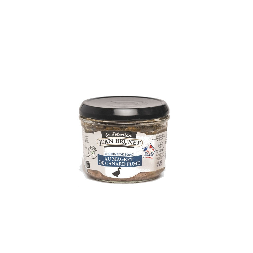 Jean Brunet Terrine DE Porc AU Magret Fumé Vpf 180g - Comprar online en Grand Gourmet Caracas con delivery