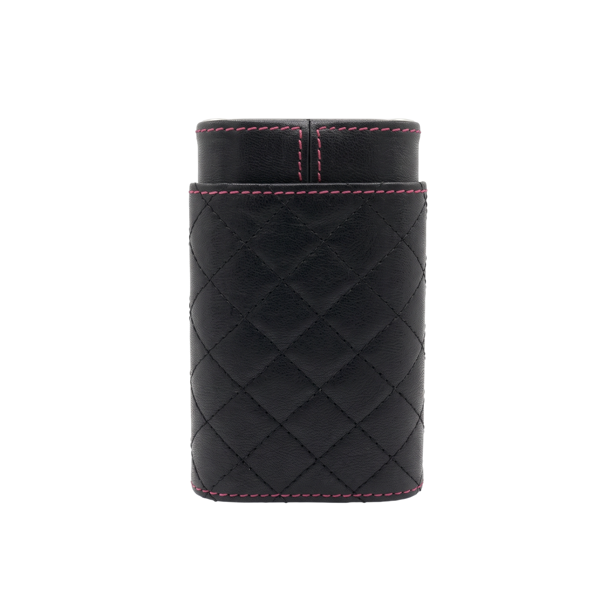 Purera Cuero Negro Costura Roja 3 unidades