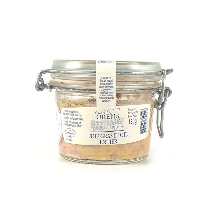 Saint Orens Foie Gras D Oca Intero Vaso Vidrio 130g disponible en Grand Gourmet con delivery en Caracas