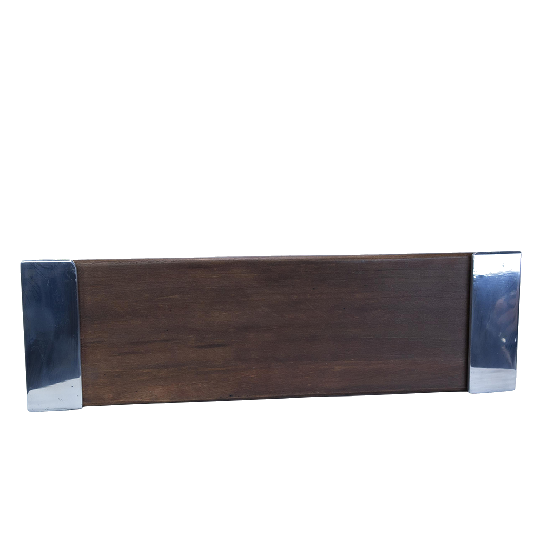 Tabla Bandeja Madera Rect C/asas METAL