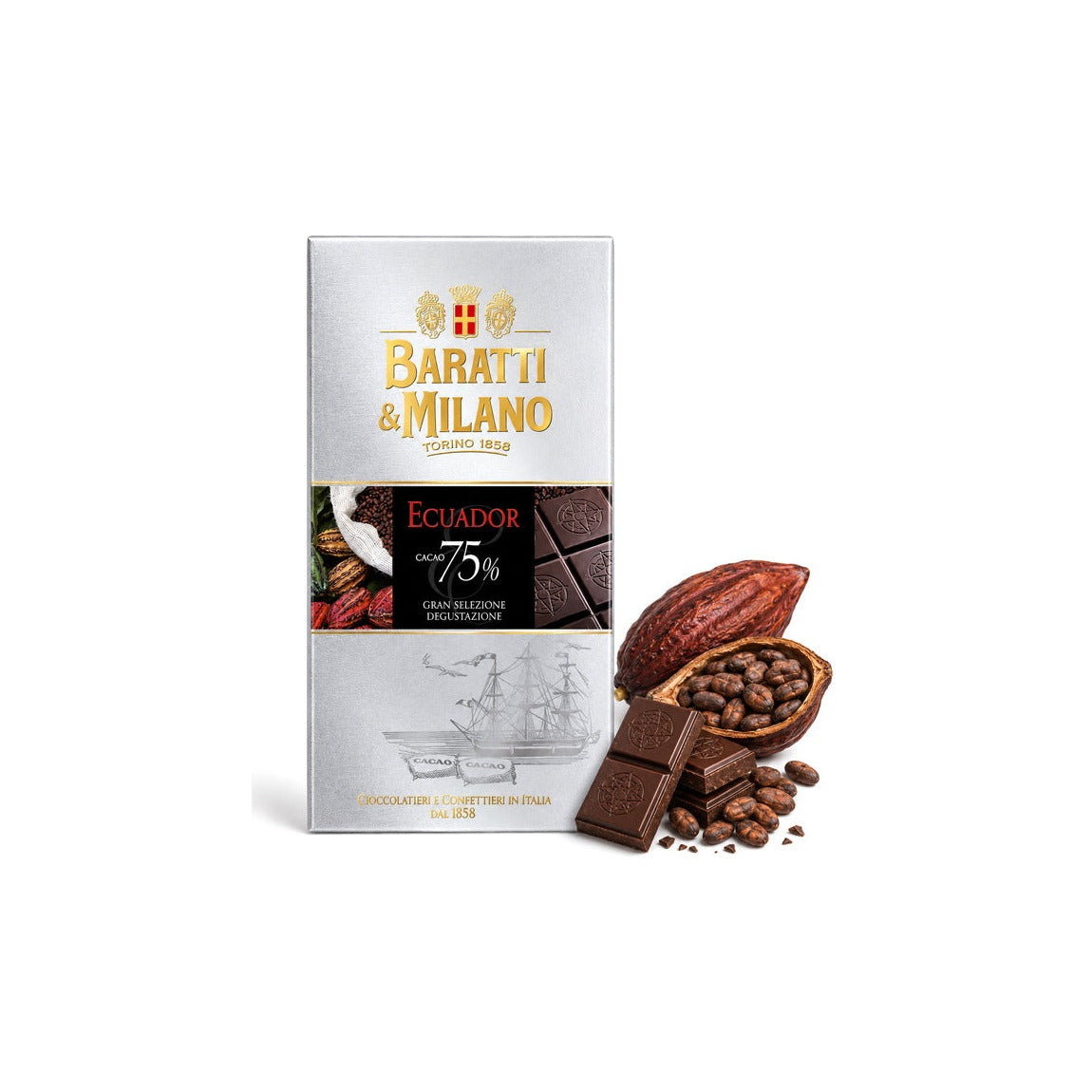 Tavoletta Ecuador Cacao 75% Extra Dark 75 g