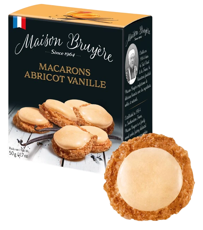 Maison Bruyere Macarons Apricot Vanille 50G