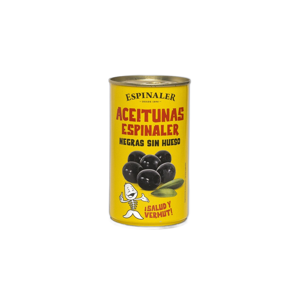 Espinaler Classic Olivas Negras Sin Hueso 350g - Disponible en Licorería Grand Gourmet Caracas