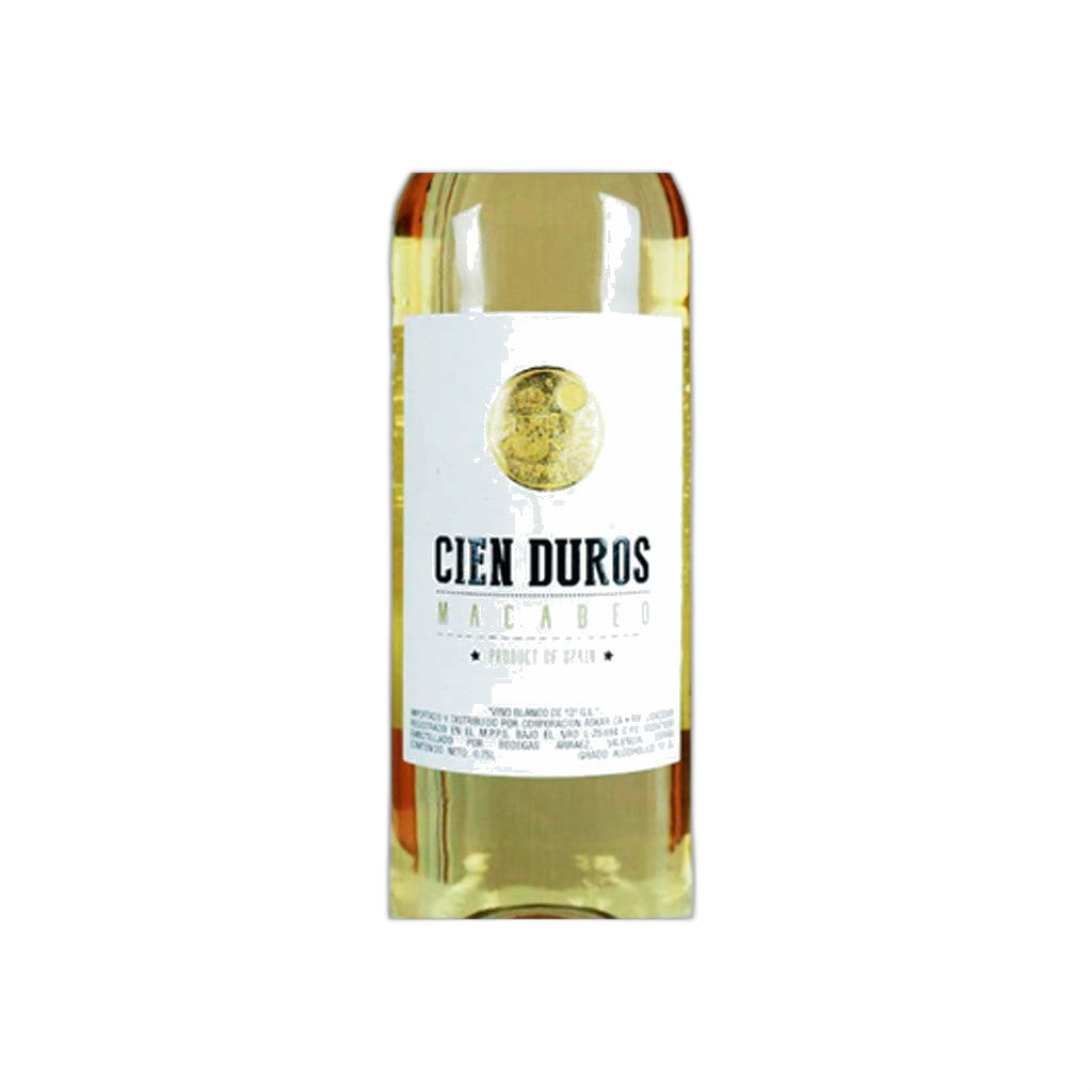 Vino Cien Duros Macabeo 750ml - Disponible en Licorería Grand Gourmet Caracas