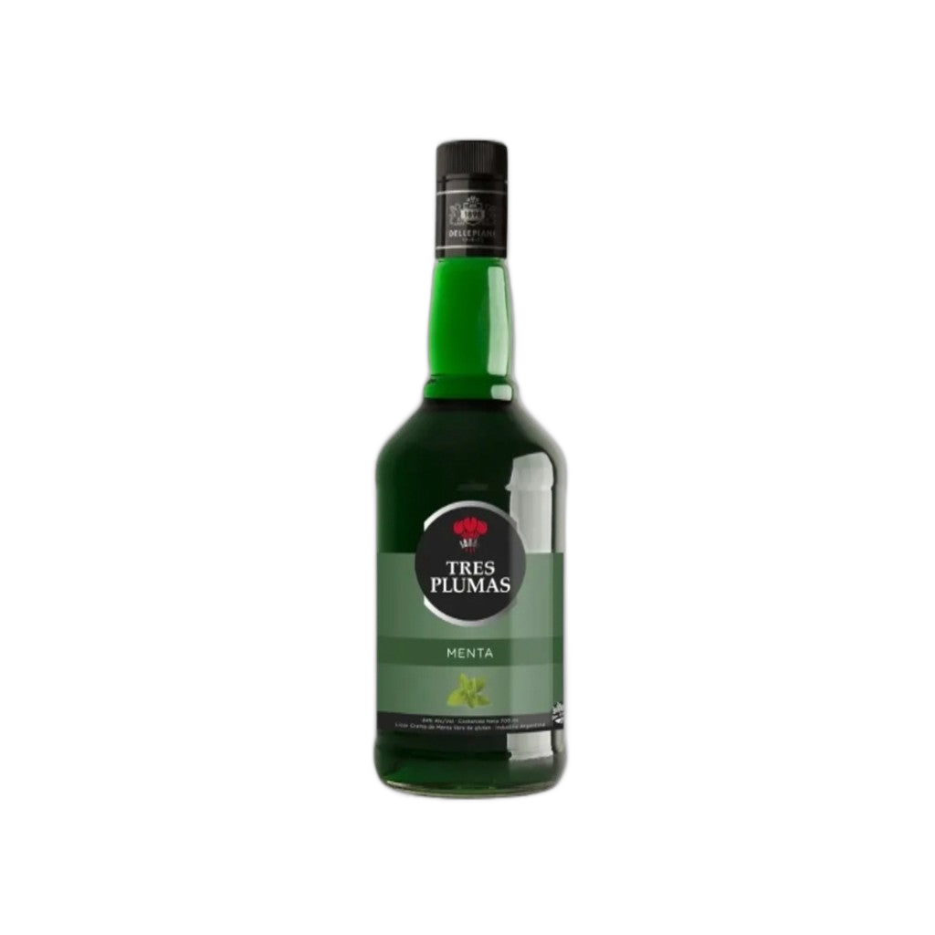 Licor De Crema De Menta 3 Plumas 700ml - Disponible en Licorería Grand Gourmet Caracas