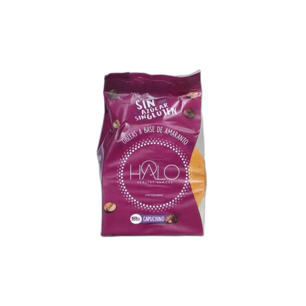 Halo Obleas De Amaranto Capuchino 60g - Comprar online en Grand Gourmet Caracas con delivery