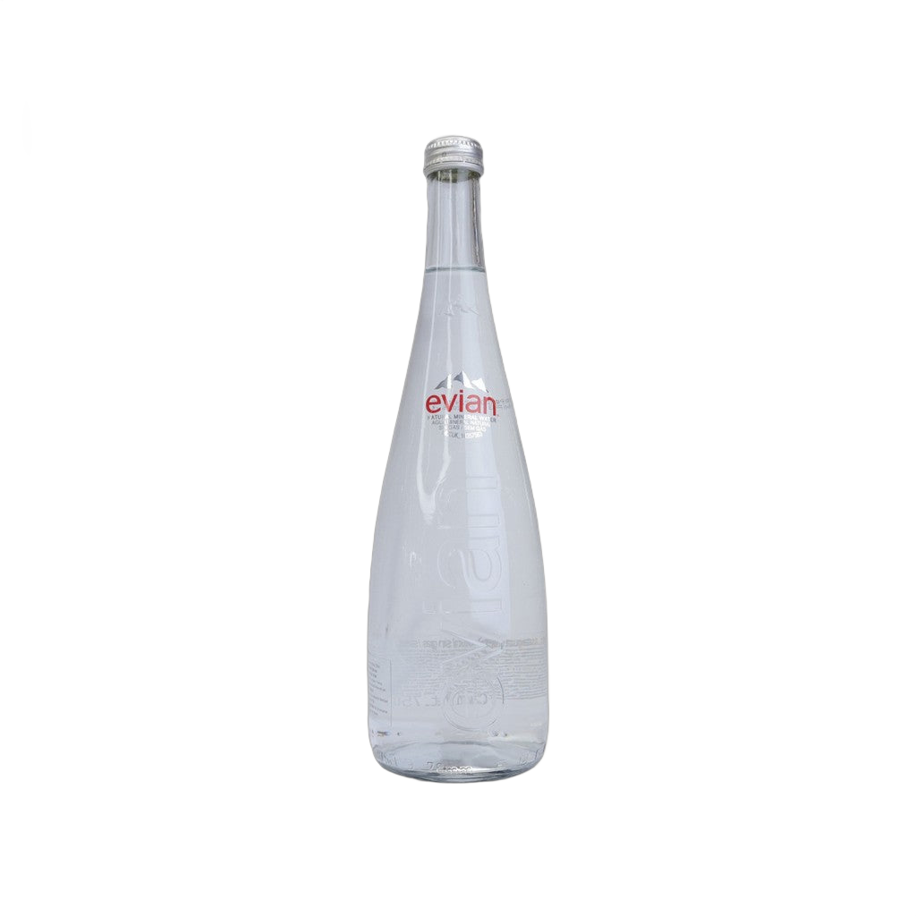 Evian Glass 750ml - Disponible en Licorería Grand Gourmet Caracas