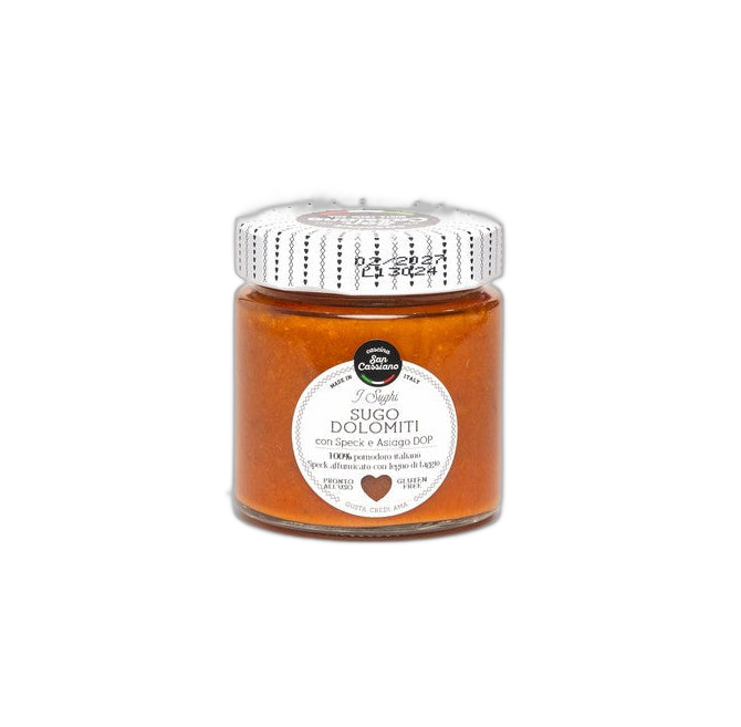 San Cassiano Sugo Dolomiti Con Asiago DOP E Speck 190g - Comprar online en Grand Gourmet Caracas con delivery