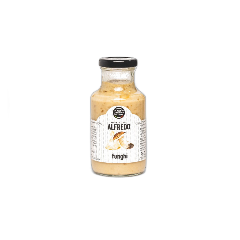 San Cassiano Salsa Alfredo Classica Con Funghi Porcini 260g - Comprar online en Grand Gourmet Caracas con delivery