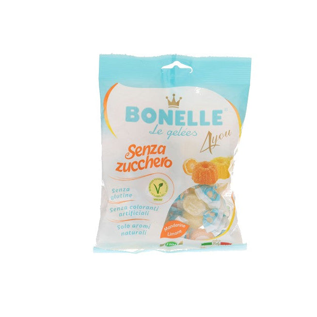 Busta Le Bonelle Gelatina Sin Azucar Limon Y Mandarina 90g - Comprar online en Grand Gourmet Caracas con delivery