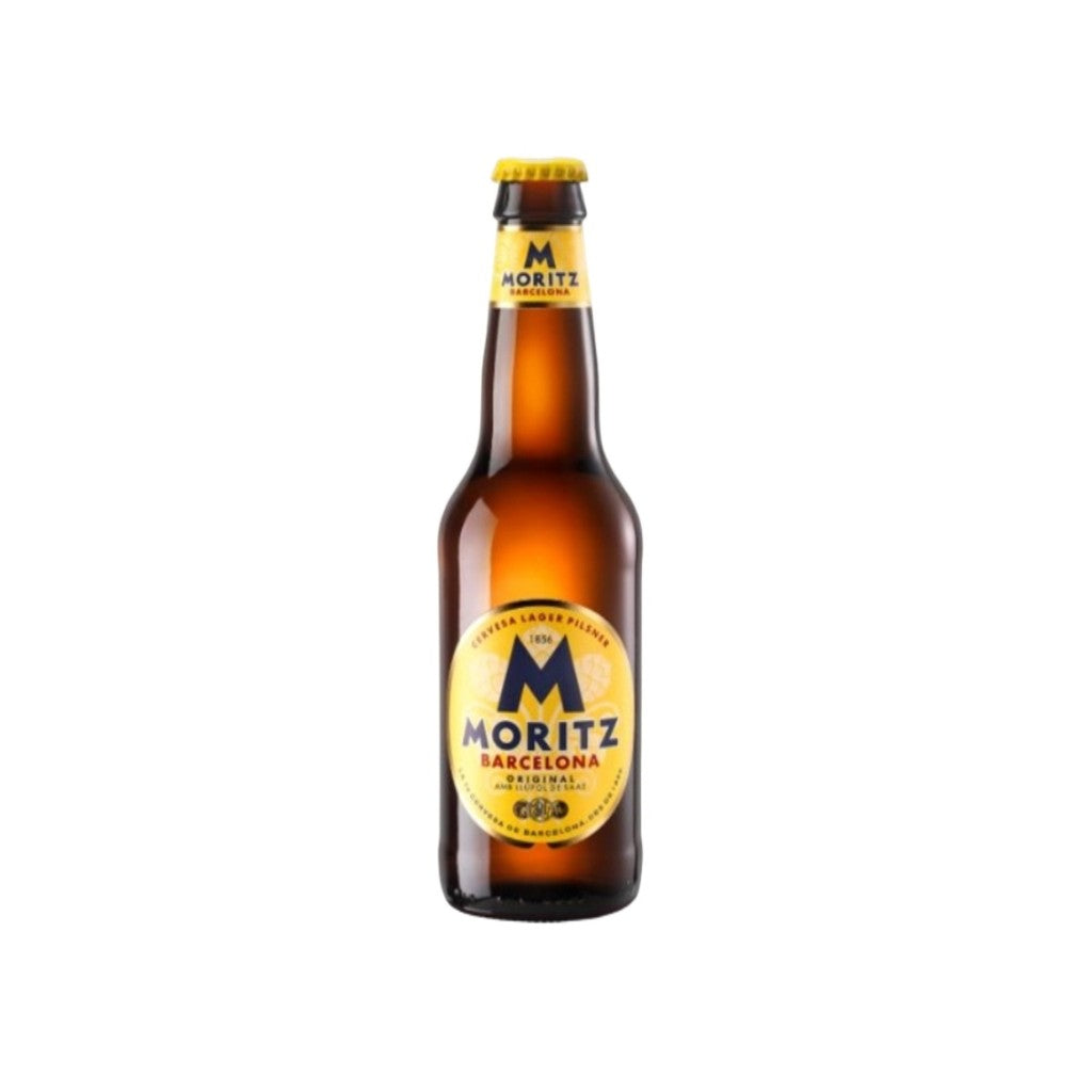 Cerveza Moritz Lager 0,330L - Disponible en Licorería Grand Gourmet Caracas
