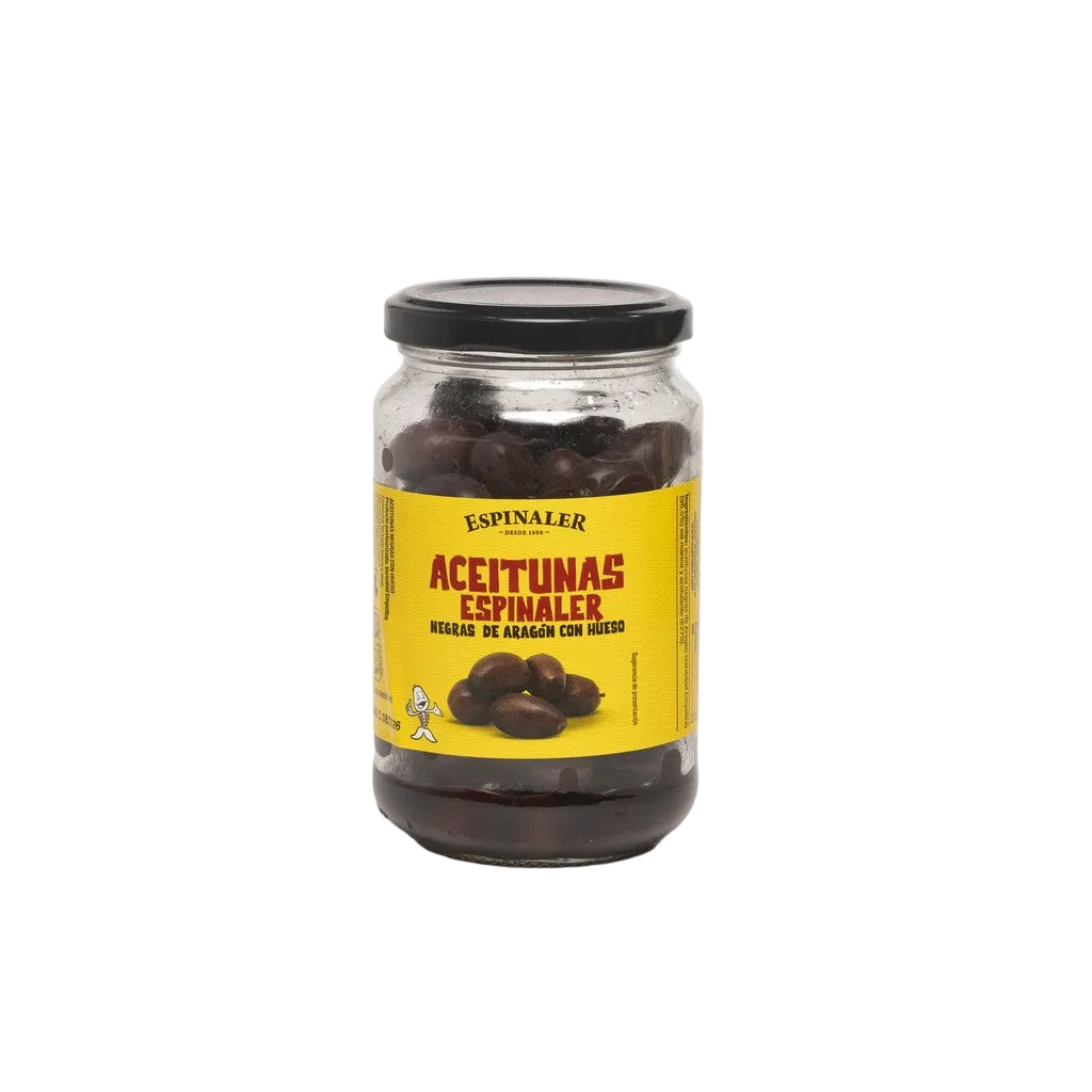 Espinaler Classic Aceitunas Negras Aragón T220g - Comprar online en Grand Gourmet Caracas con delivery