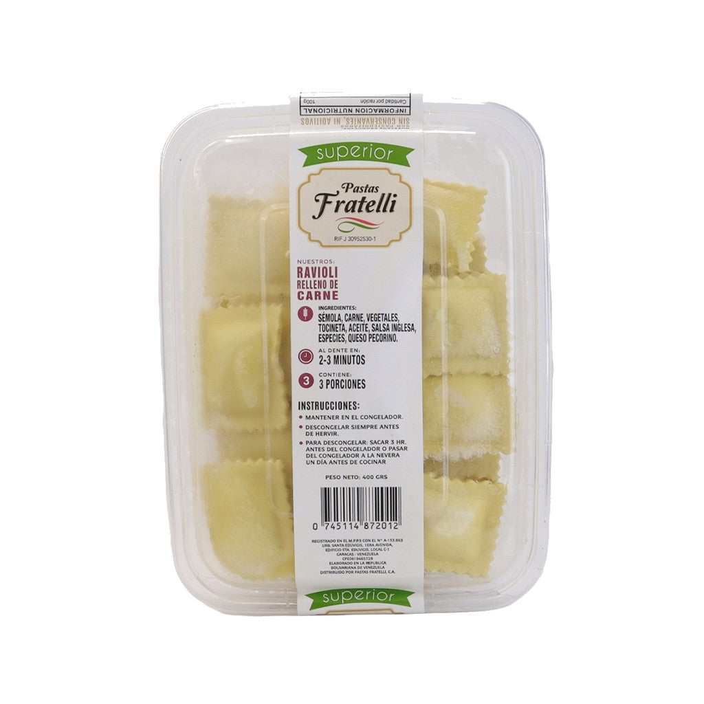 Fratelli Ravioli Carne 400g - Comprar online en Grand Gourmet Caracas con delivery