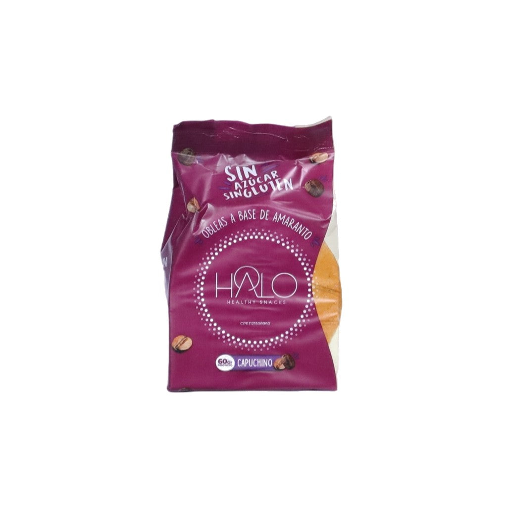 Halo Obleas De Amaranto Capuchino 60g - Comprar online en Grand Gourmet Caracas con delivery