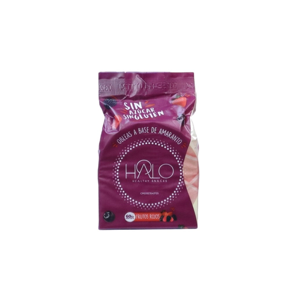 Halo Obleas De Amaranto Frutos Rojos 60g - Comprar online en Grand Gourmet Caracas con delivery