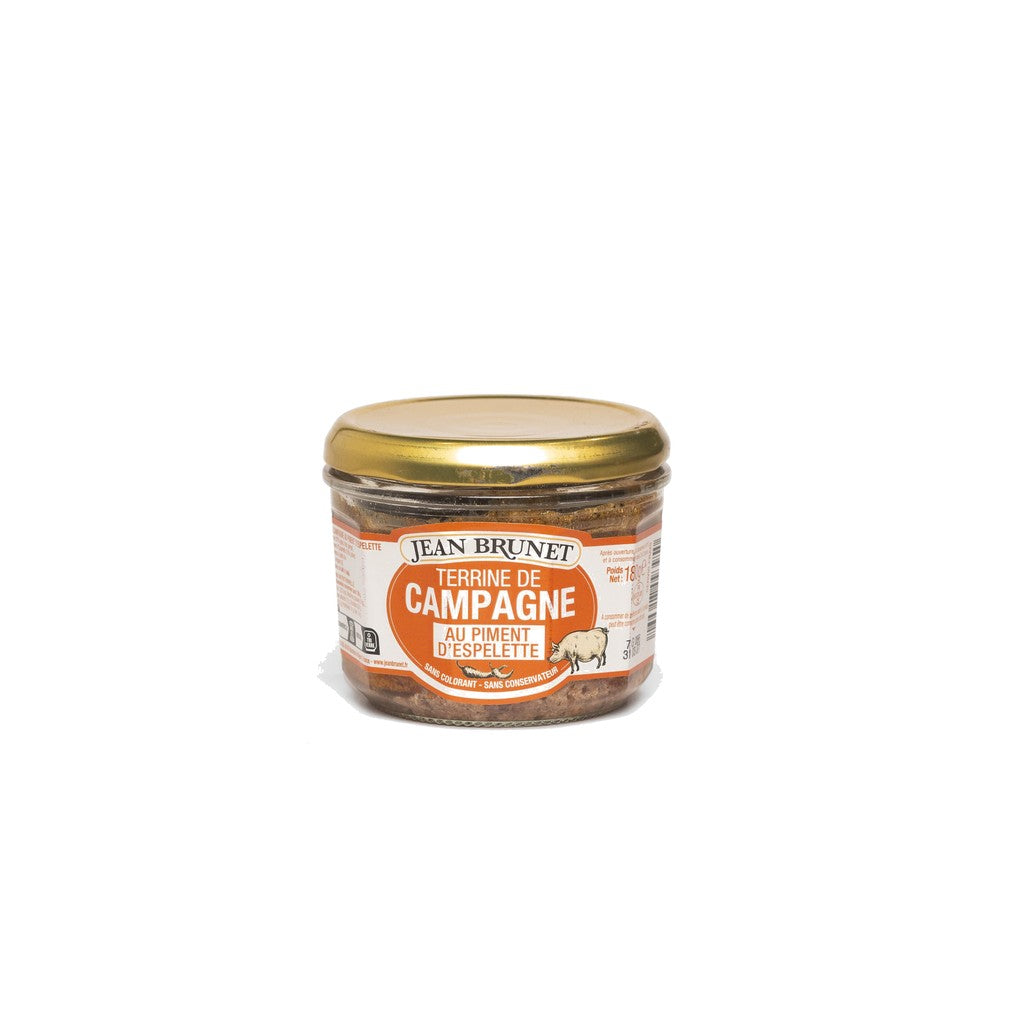 Jean Brunet Terrine De Campagne Supérieur Au Piment D Espelette 180g - Comprar online en Grand Gourmet Caracas con delivery