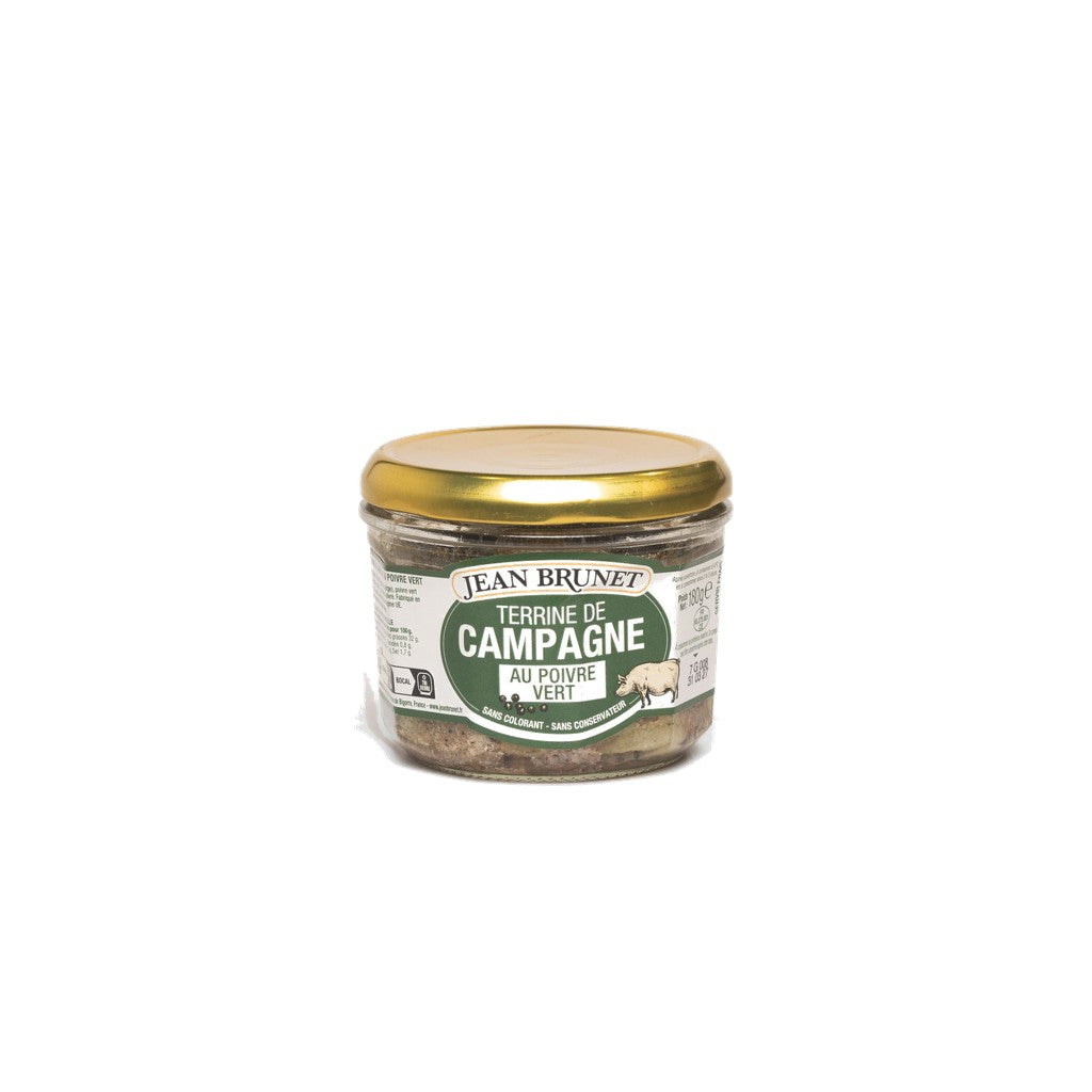 Jean Brunet Terrine De Campagne Supérieur Au Poivre Vert 180g - Comprar online en Grand Gourmet Caracas con delivery