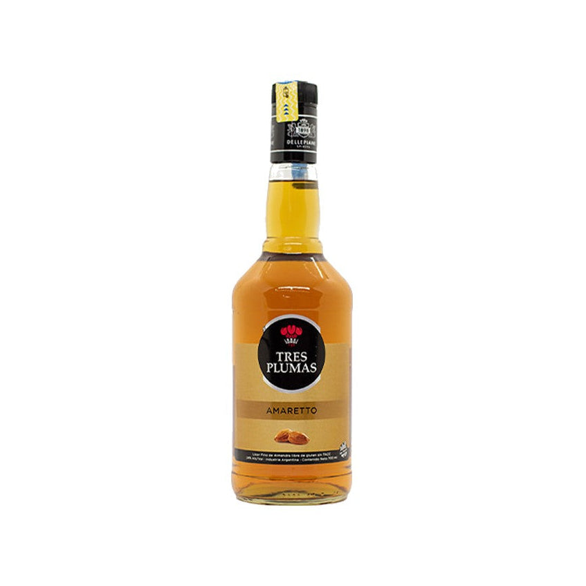 Licor Dulce Amaretto 3 Plumas 700ml - Disponible en Licorería Grand Gourmet Caracas