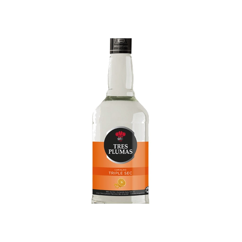Licor Dulce Triple Sec 3 Plumas 700ml - Disponible en Licorería Grand Gourmet Caracas