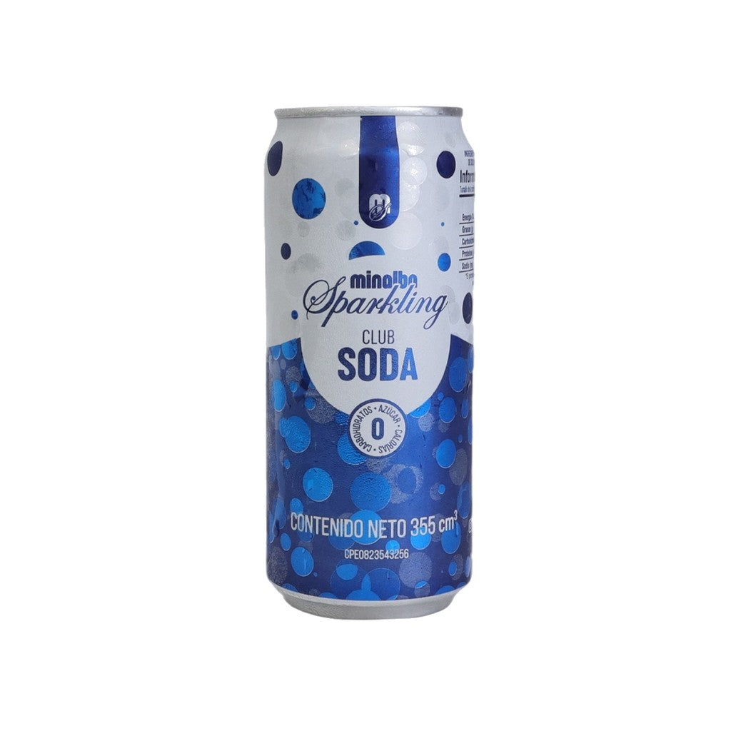 Minalba Sparkling Club Soda 355ml Lata - Disponible en Licorería Grand Gourmet Caracas
