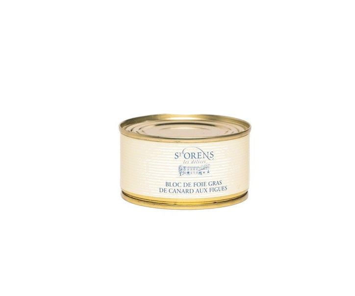 Saint Orens Bloc De Foie Gras Con Higos Lata Redonda 130g - Comprar online en Grand Gourmet Caracas con delivery