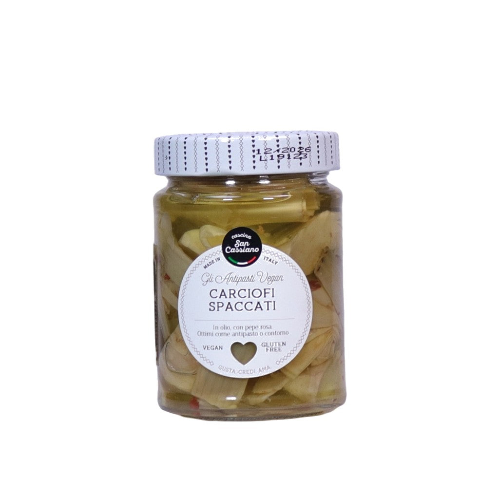 San Cassiano Carciofi Spaccati In Olio Ivegan 280g - Comprar online en Grand Gourmet Caracas con delivery