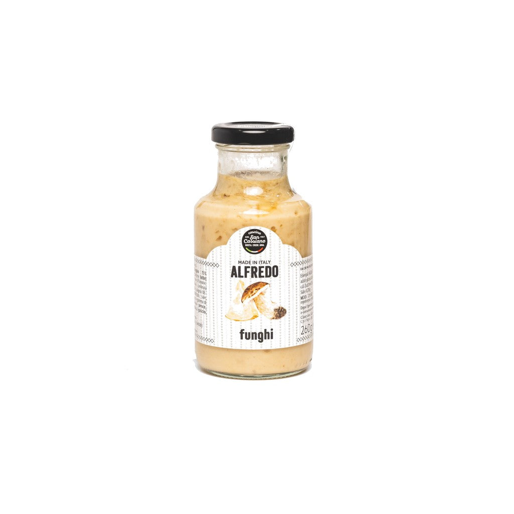 San Cassiano Salsa Alfredo Classica Con Funghi Porcini 260g - Comprar online en Grand Gourmet Caracas con delivery