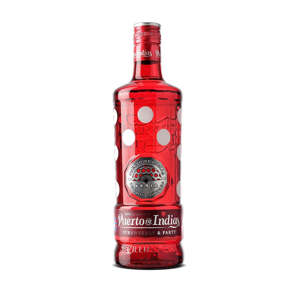 Sevillan Gin Premium Pto De Indias Strawberry 700ml - Comprar online en Grand Gourmet Caracas con delivery