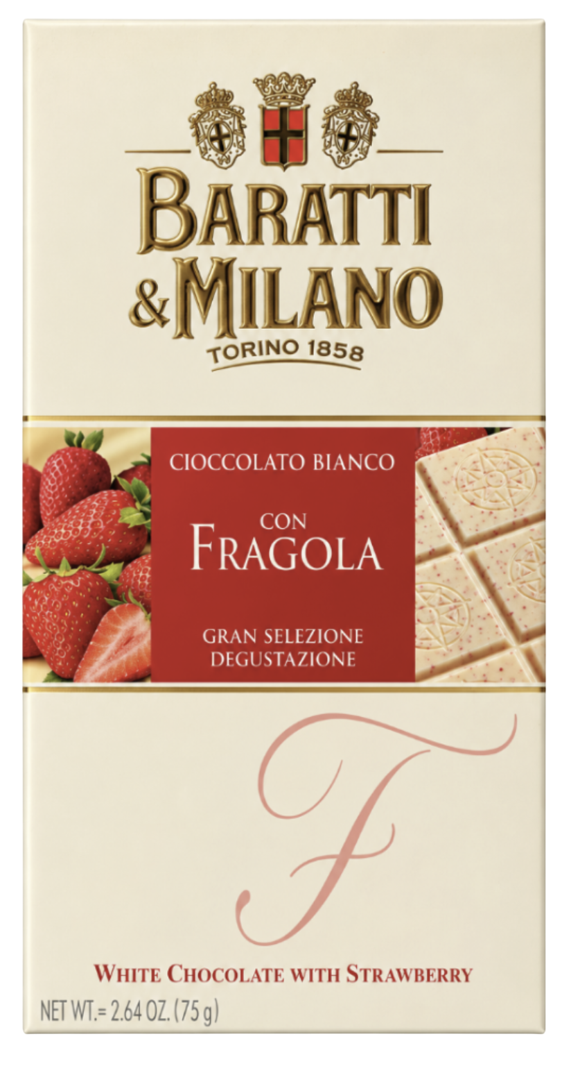 Tavoletta Cioccolato Bianco Fragola 75 g