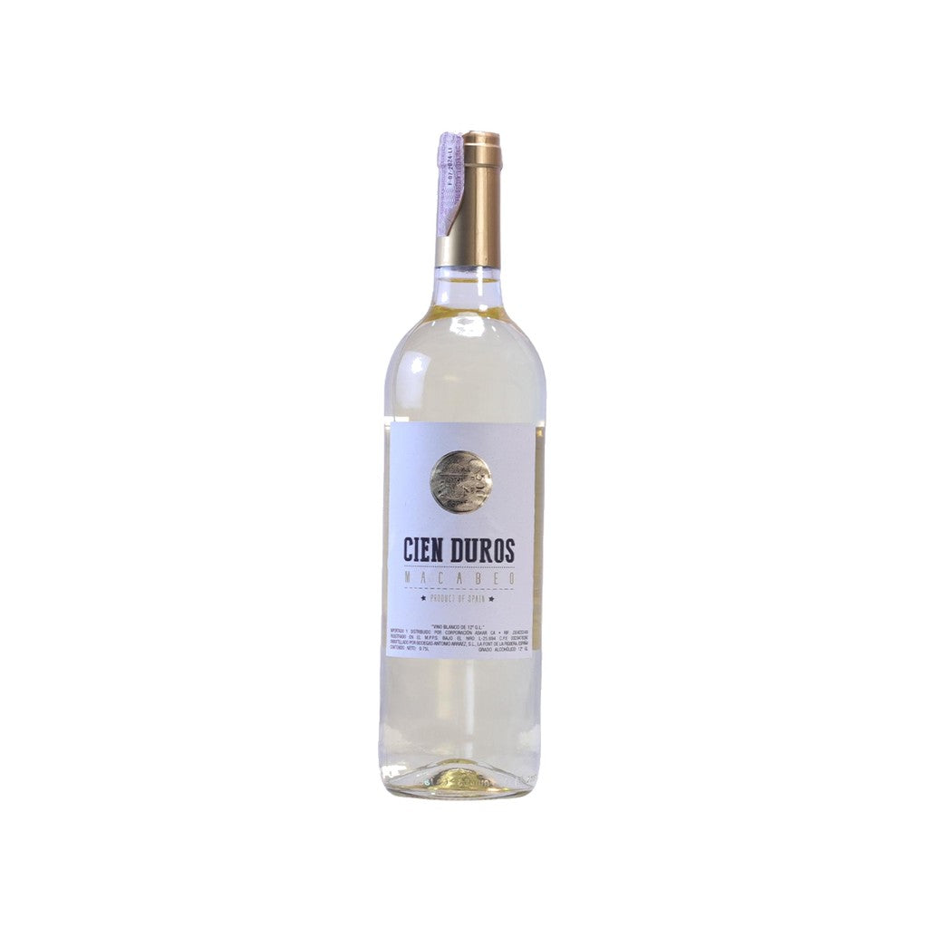 Vino Cien Duros Macabeo 750ml - Comprar online en Grand Gourmet Caracas con delivery