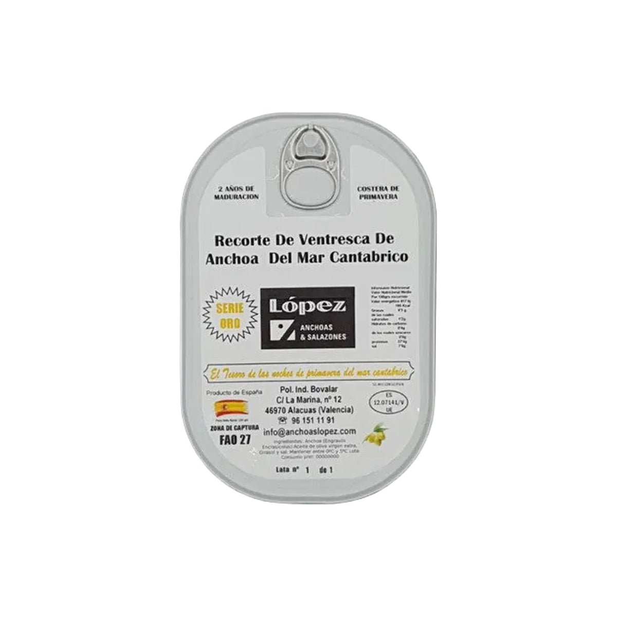 Anchoas Lopez Recortes DE Ventresca 130g