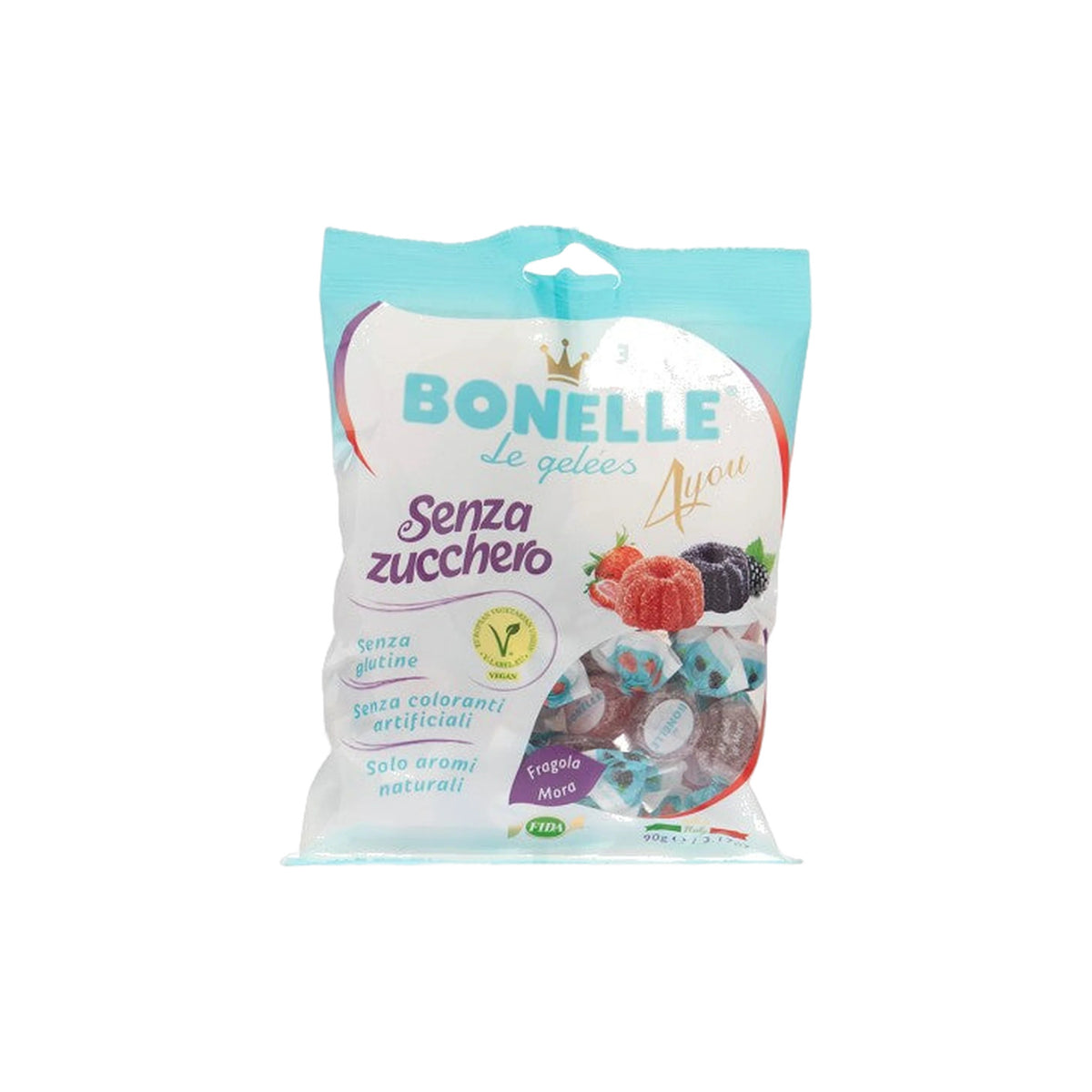 Busta LE Bonelle Gelatina Sin Azucar Mora Y Fresa 90g