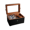 Humidor Case Elegance Military Negro C/gav C/acc + Purera
